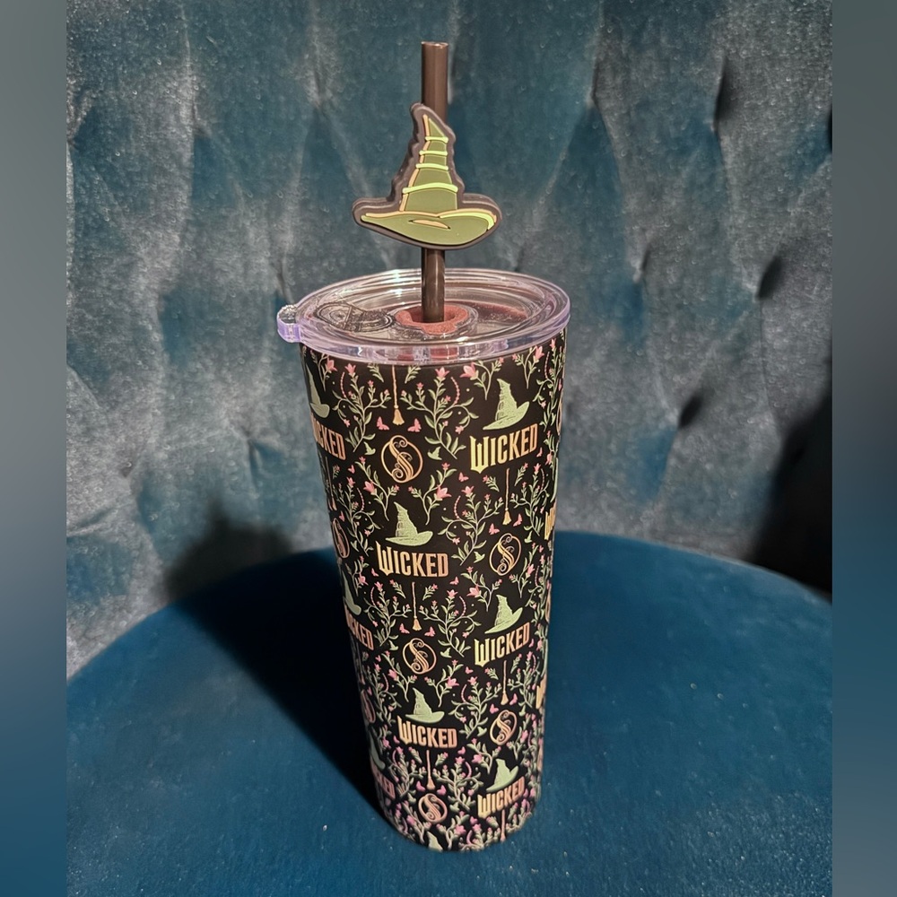 Dragon Glassware x WICKED Vacuum Insulated Tumbler with Lid and Straw 24 oz NWT